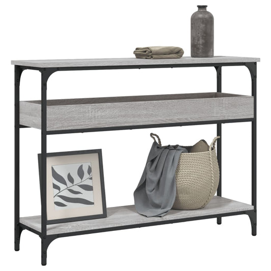 Tavolo Consolle Ripiano Grigio Sonoma 100x29x75cm Multistrato - homemem39