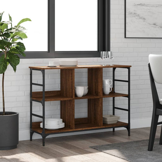 Credenza Rovere Marrone 102x32x73,5 cm in Legno Multistrato | homemem39