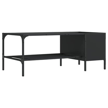 Tavolino Salotto con Ripiano Nero 100x51x40cm Legno Multistrato | homemem39