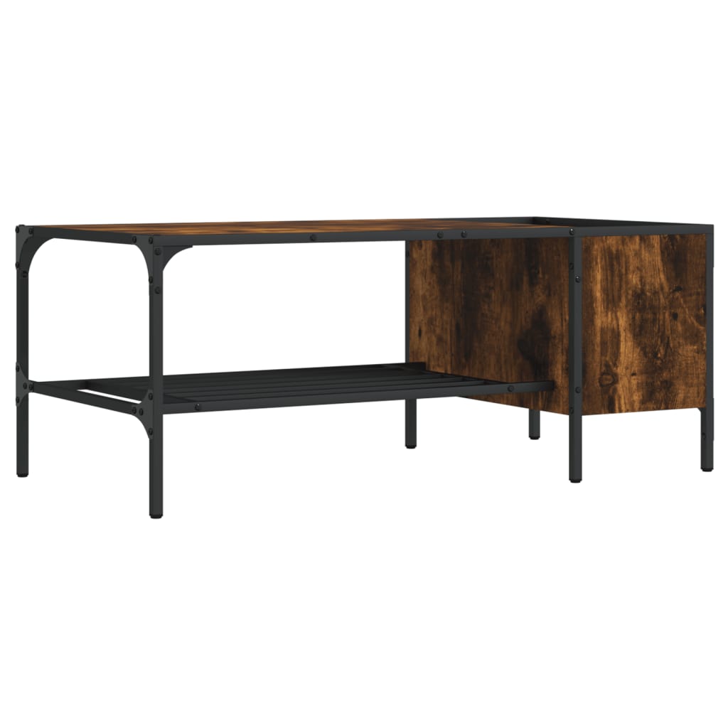 Tavolino Salotto Ripiano Rovere Fumo 100x51x40cm Multistrato | homemem39