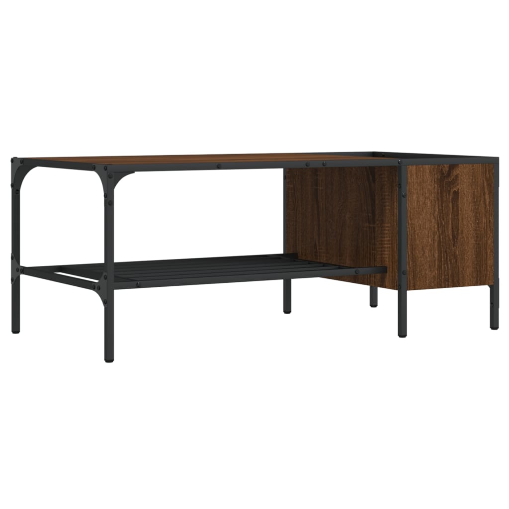 Tavolino Salotto Ripiano Rovere Marrone 100x51x40cm Multistrato | homemem39