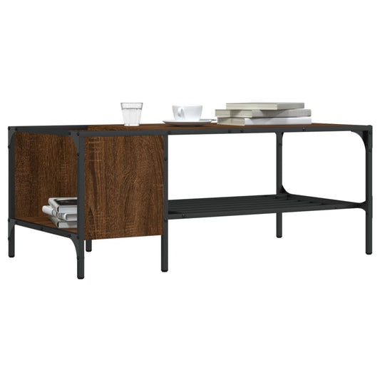 Tavolino Salotto Ripiano Rovere Marrone 100x51x40cm Multistrato | homemem39