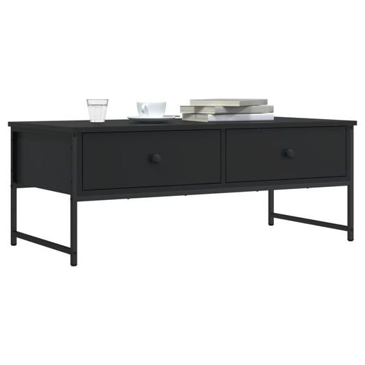 Tavolino da Salotto Nero 101x49x39,5 cm in Legno Multistrato | homemem39
