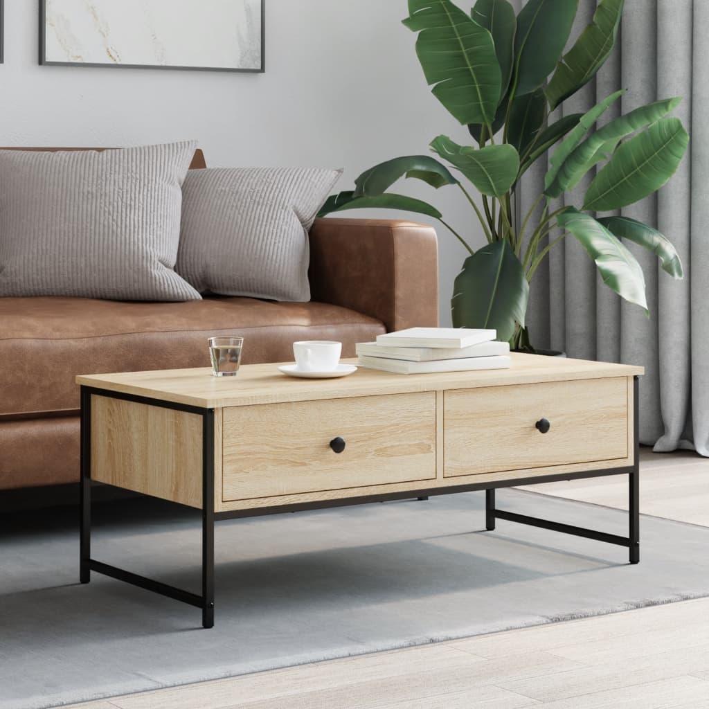 Tavolino Salotto Rovere Sonoma 101x49x39,5 cm Legno Multistrato | homemem39