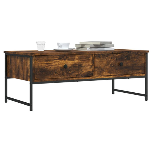 Tavolino da Salotto Rovere Fumo 101x49x39,5cm Legno Multistrato | homemem39