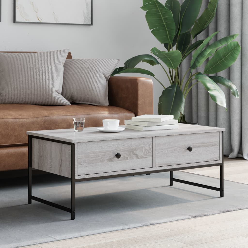 Tavolino Salotto Grigio Sonoma 101x49x39,5 cm Legno Multistrato | homemem39