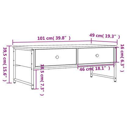 Tavolino Salotto Grigio Sonoma 101x49x39,5 cm Legno Multistrato | homemem39