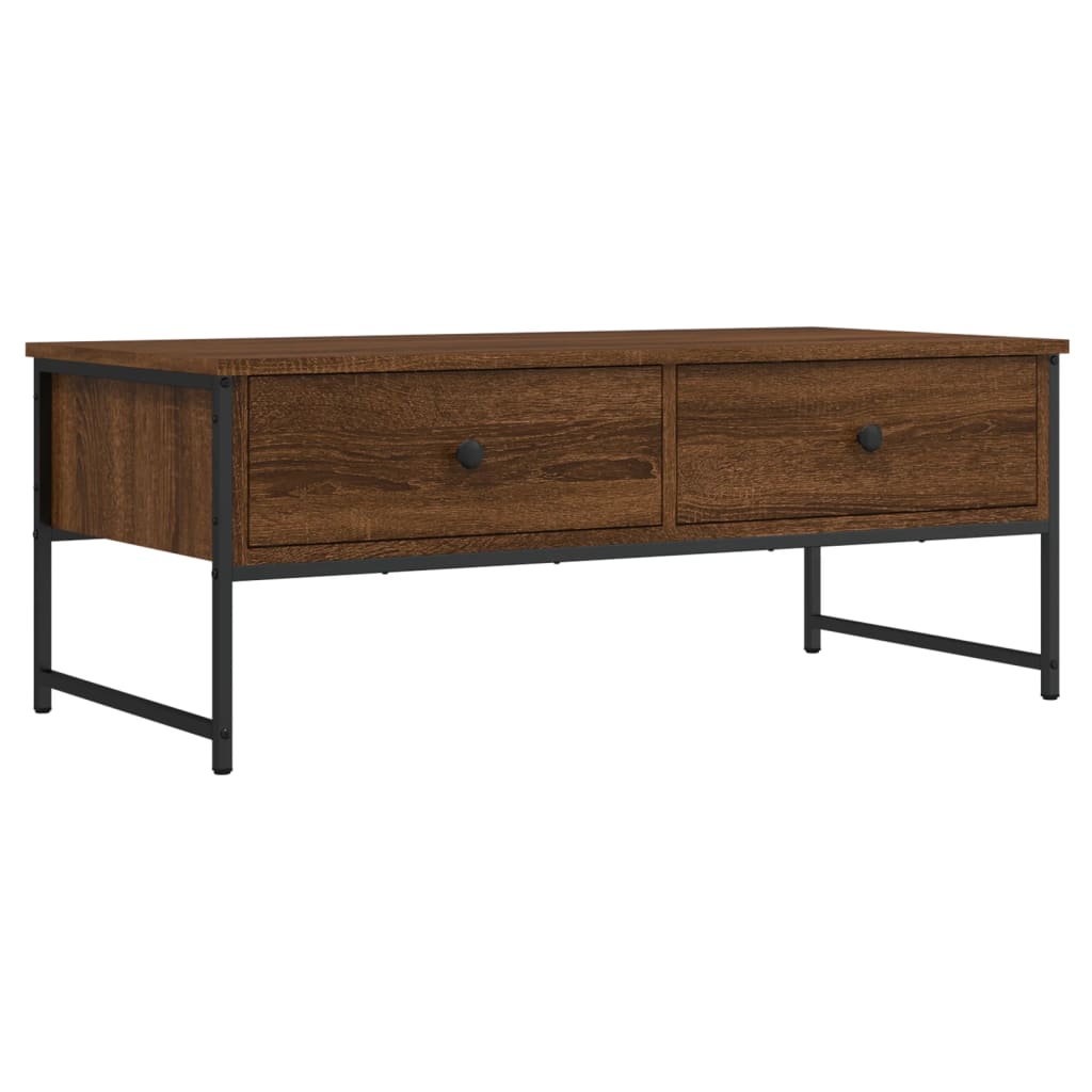 Tavolino Salotto Rovere Marrone 101x49x39,5cm Legno Multistrato | homemem39