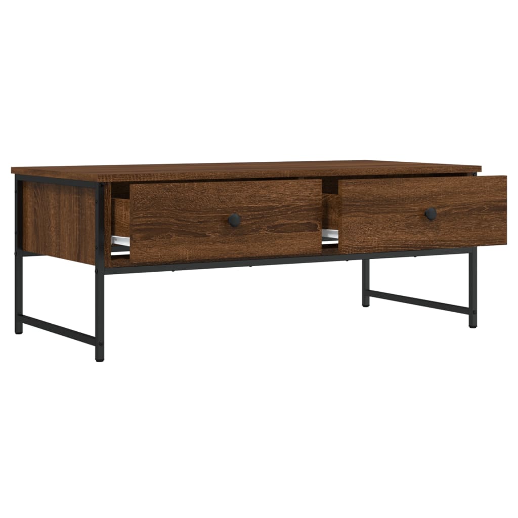 Tavolino Salotto Rovere Marrone 101x49x39,5cm Legno Multistrato | homemem39