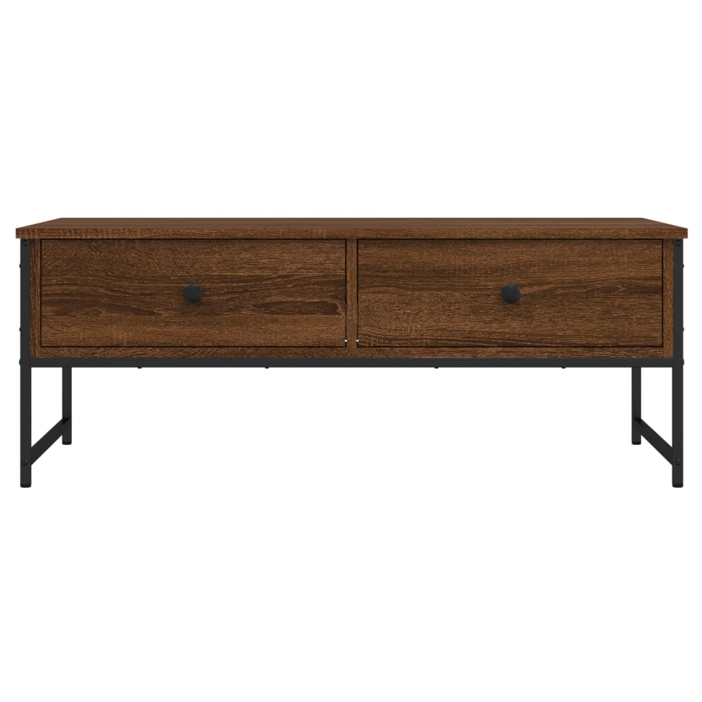 Tavolino Salotto Rovere Marrone 101x49x39,5cm Legno Multistrato | homemem39