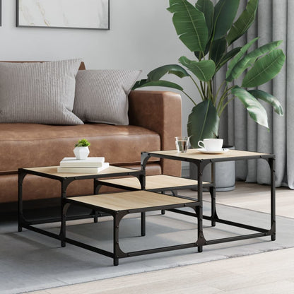 Tavolino Salotto Rovere Sonoma 87,5x87,5x40cm Legno Multistrato | homemem39