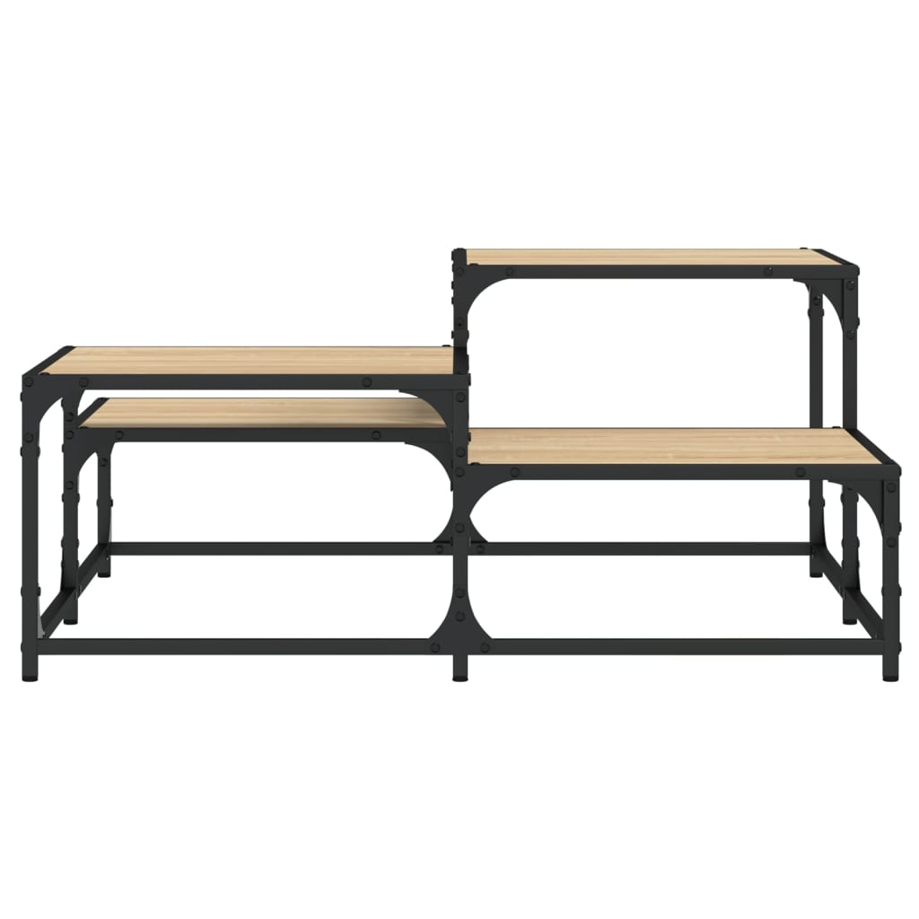 Tavolino Salotto Rovere Sonoma 87,5x87,5x40cm Legno Multistrato | homemem39
