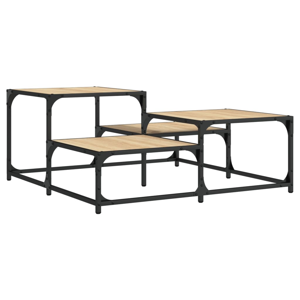 Tavolino Salotto Rovere Sonoma 87,5x87,5x40cm Legno Multistrato | homemem39