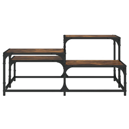 Tavolino Salotto Rovere Fumo 87,5x87,5x40 cm Legno Multistrato | homemem39