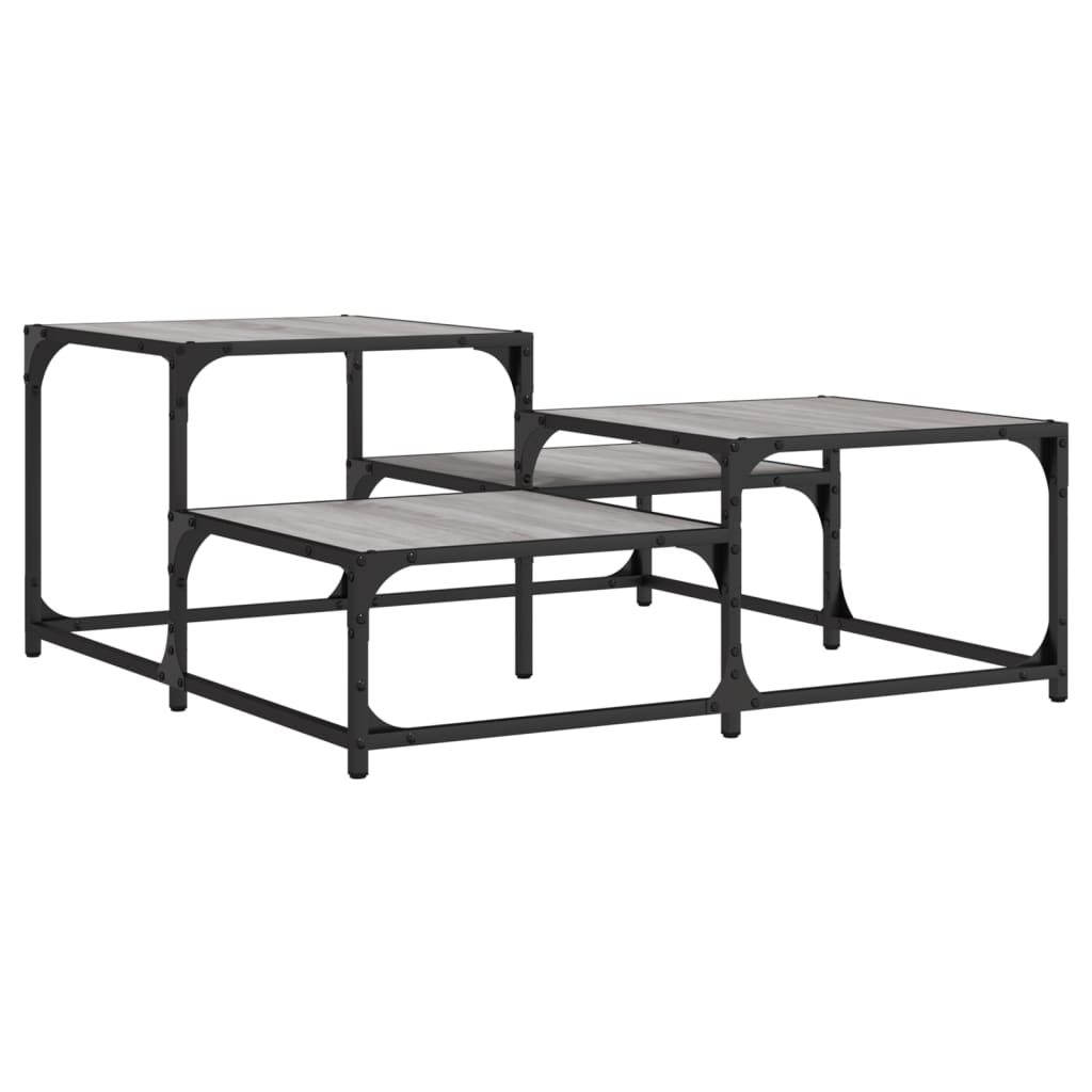 Tavolino Salotto Grigio Sonoma 87,5x87,5x40cm Legno Multistrato | homemem39