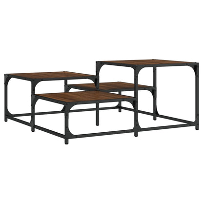 Tavolino Salotto Rovere Marrone 87,5x87,5x40 Legno Multistrato | homemem39