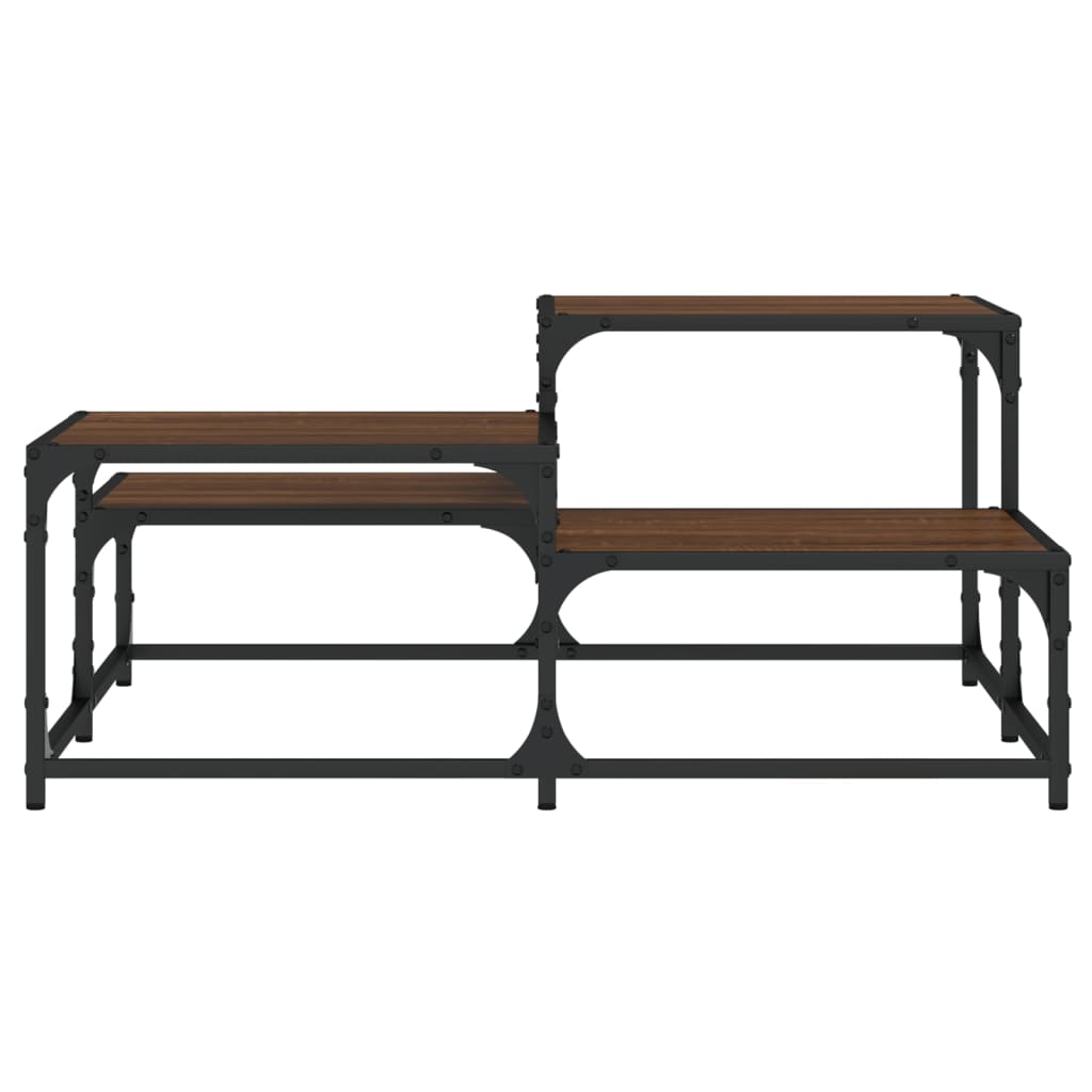 Tavolino Salotto Rovere Marrone 87,5x87,5x40 Legno Multistrato | homemem39