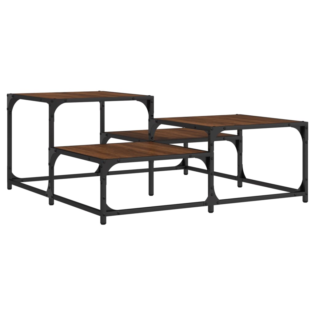 Tavolino Salotto Rovere Marrone 87,5x87,5x40 Legno Multistrato | homemem39