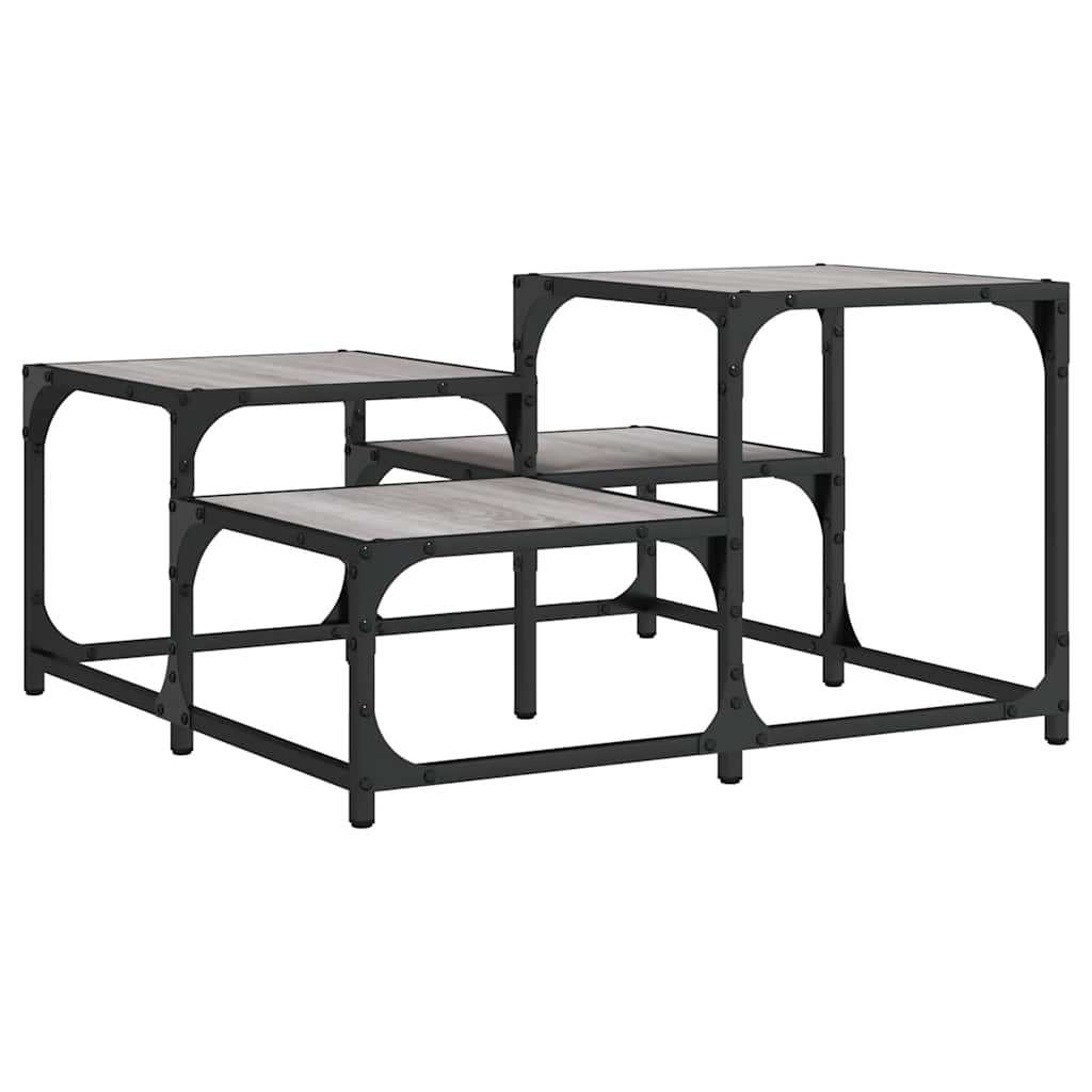 Tavolino da Salotto Grigio Sonoma 68x68x40 cm Legno Multistrato | homemem39