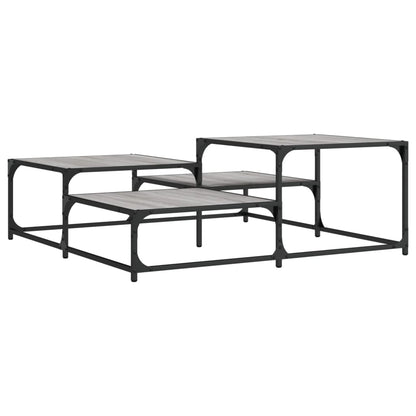 Tavolino Salotto Grigio Sonoma 107x107x40 cm Legno Multistrato | homemem39