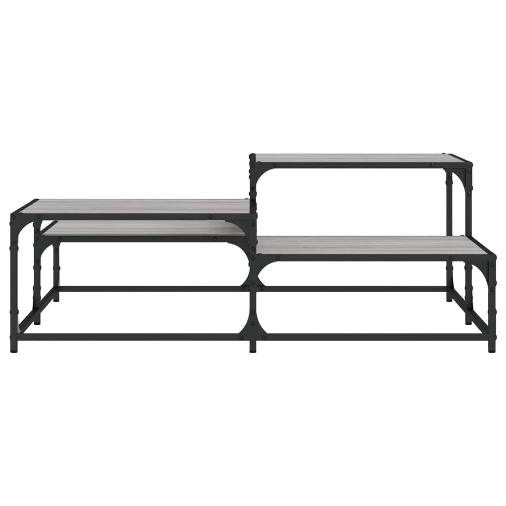 Tavolino Salotto Grigio Sonoma 107x107x40 cm Legno Multistrato | homemem39