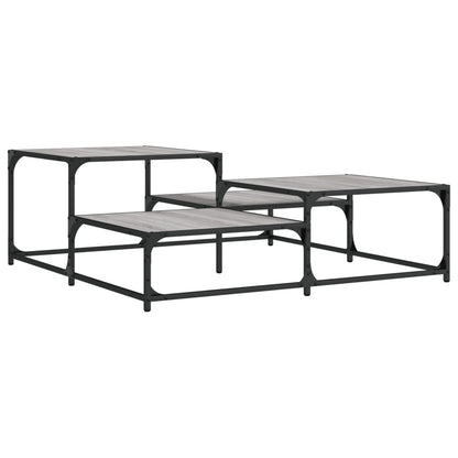 Tavolino Salotto Grigio Sonoma 107x107x40 cm Legno Multistrato | homemem39