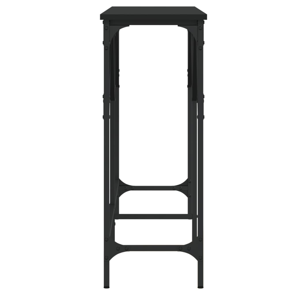 Tavolino Consolle Nero 140x29x75 cm in Legno Multistrato - homemem39