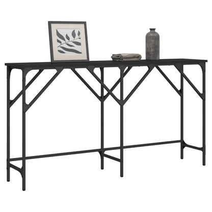 Tavolino Consolle Nero 140x29x75 cm in Legno Multistrato - homemem39