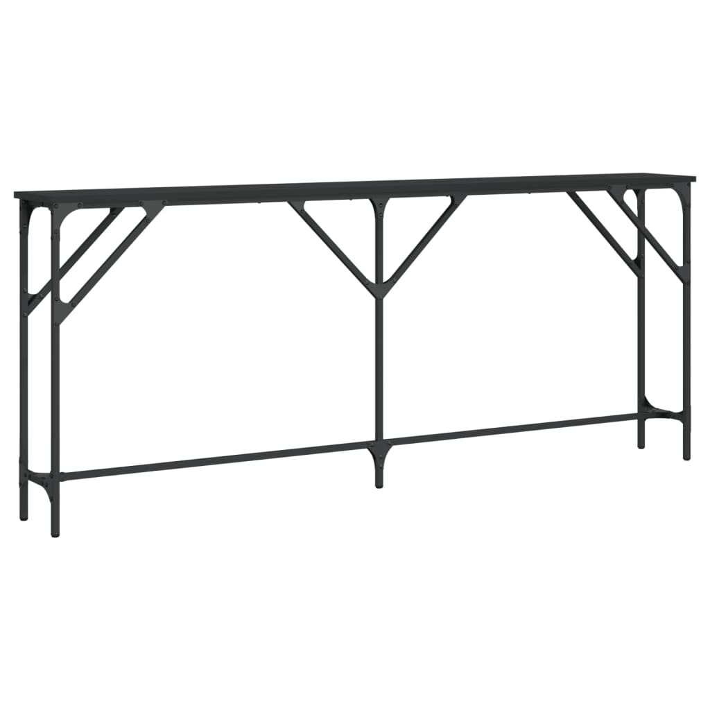 Tavolino Consolle Nero 180x23x75 cm in Legno Multistrato - homemem39
