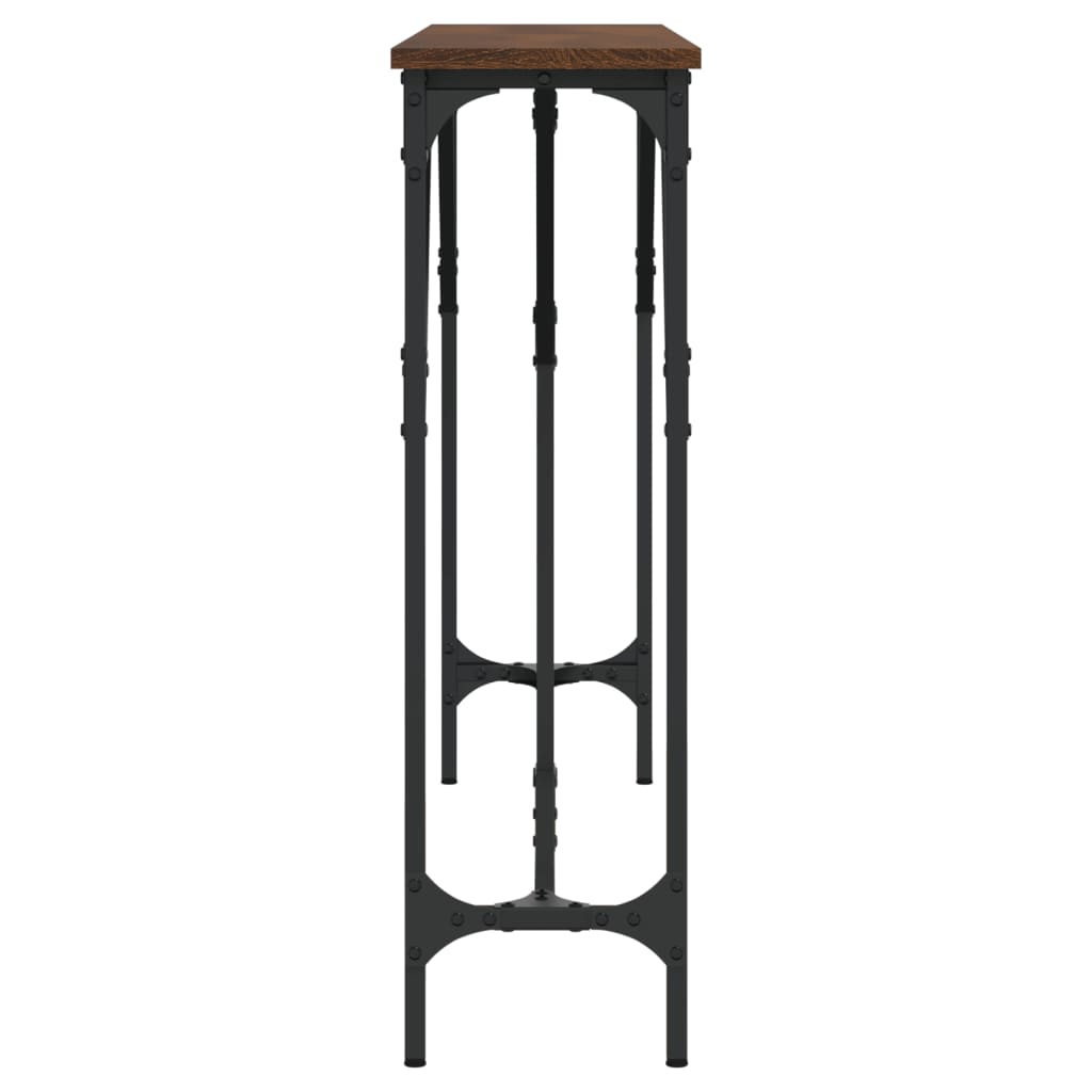 Tavolino Consolle Rovere Marrone 140x23x75 cm Legno Multistrato - homemem39