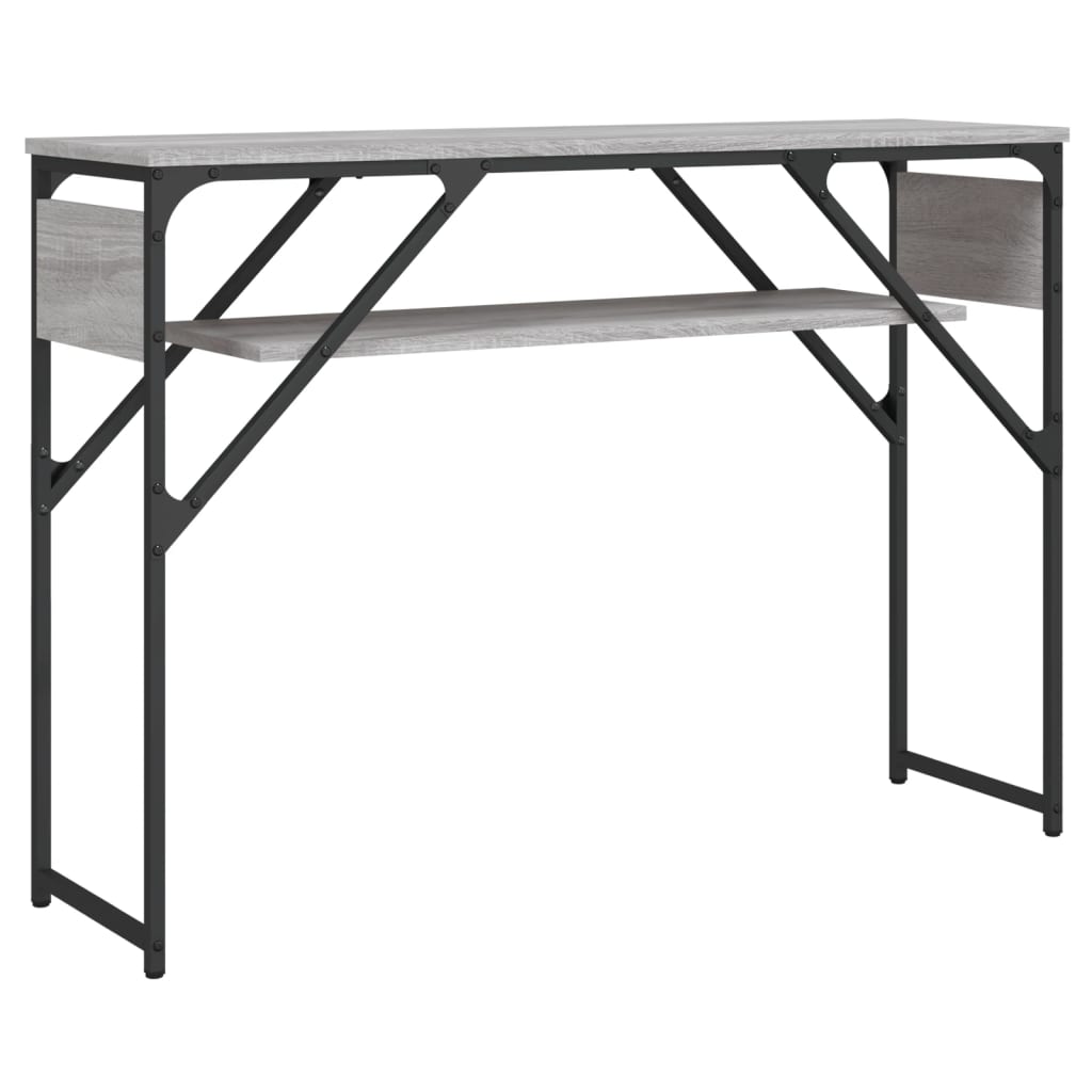 Tavolo Consolle Ripiano Grigio Sonoma 105x30x75cm Multistrato - homemem39