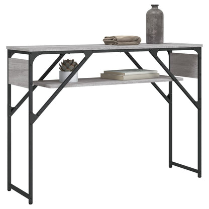 Tavolo Consolle Ripiano Grigio Sonoma 105x30x75cm Multistrato - homemem39