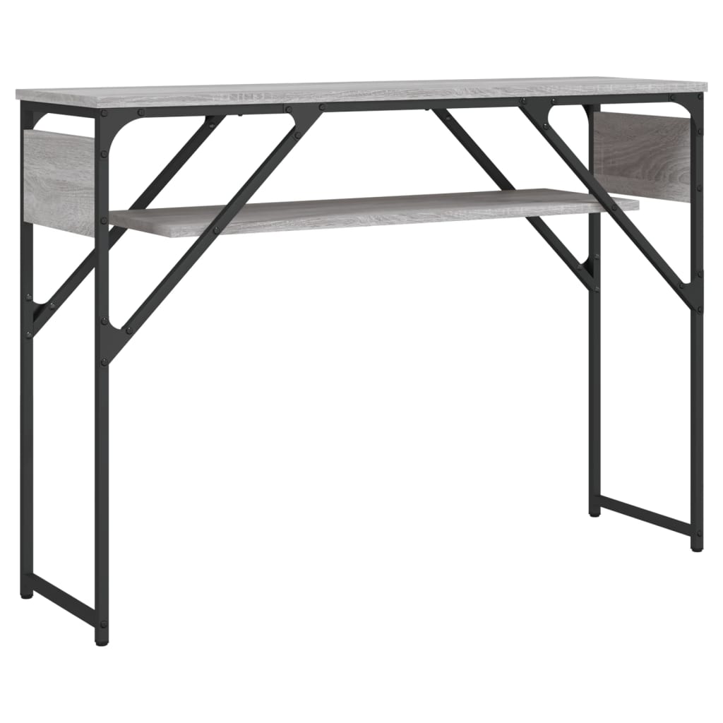 Tavolo Consolle Ripiano Grigio Sonoma 105x30x75cm Multistrato - homemem39