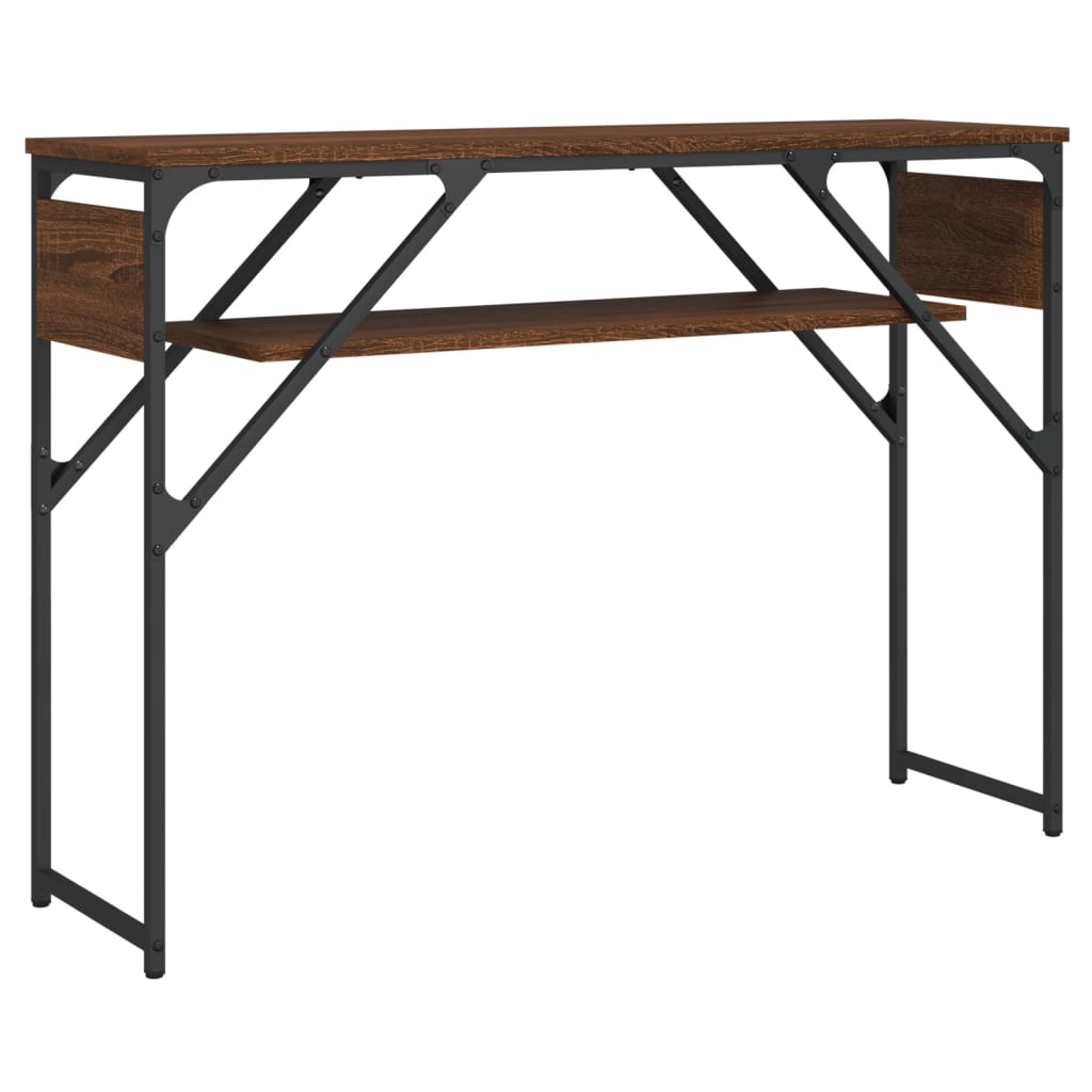 Tavolo Consolle Ripiano Rovere Marrone 105x30x75cm Multistrato | homemem39
