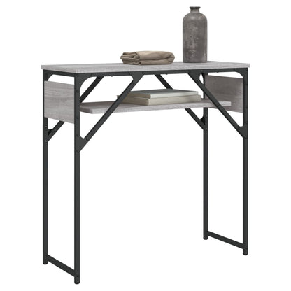 Tavolo Consolle Ripiano Grigio Sonoma 75x30x75cm Multistrato - homemem39