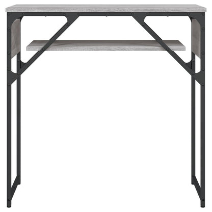 Tavolo Consolle Ripiano Grigio Sonoma 75x30x75cm Multistrato