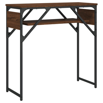 Tavolo Consolle Ripiano Rovere Marrone 75x30x75cm Multistrato | homemem39