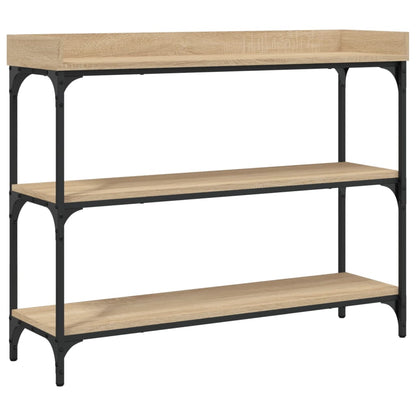 Tavolino Consolle con Ripiani Rovere Sonoma 100x30x80 cm | homemem39