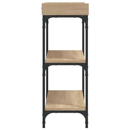 Tavolino Consolle con Ripiani Rovere Sonoma 100x30x80 cm | homemem39