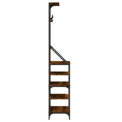 Appendiabiti con Porta Scarpe Rovere Fumo 70x34x184 cm