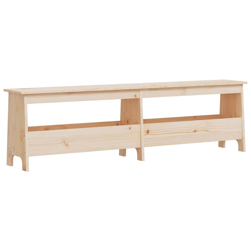Panca da ingresso 160x28x45 cm in legno massello di pino | homemem39