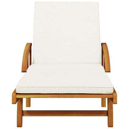 Sunbeds 2 pcs with Cushions 200x68x83 cm Solid Acacia Wood