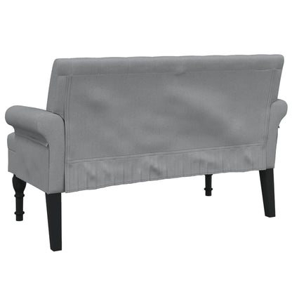 Panca con Schienale Grigio Chiaro 120x62x75,5 cm in Tessuto - homemem39