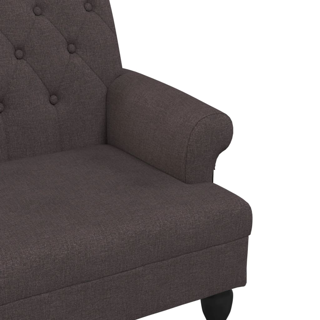 Panca con Schienale Marrone Scuro 120x62x75,5 cm in Tessuto - homemem39