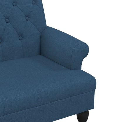 Panca con Schienale Blu 120x62x75,5 cm in Tessuto - homemem39