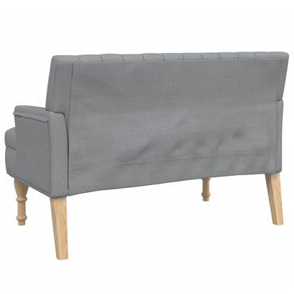 Panca con Cuscini Grigio Chiaro 113x64,5x75,5 cm in Tessuto - homemem39