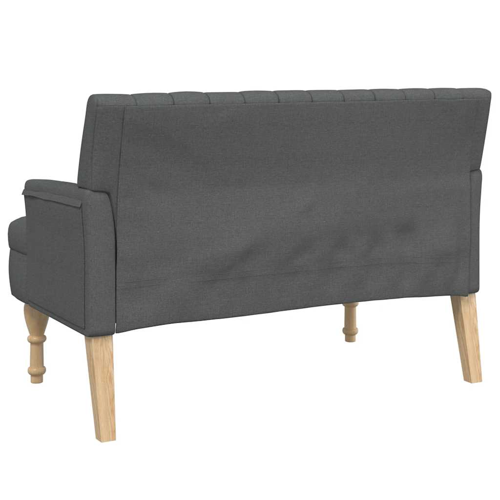 Panca con Cuscini Grigio Scuro 113x64,5x75,5 cm in Tessuto - homemem39