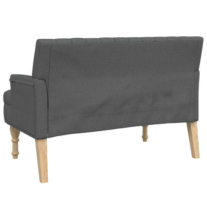 Panca con Cuscini Grigio Scuro 113x64,5x75,5 cm in Tessuto - homemem39
