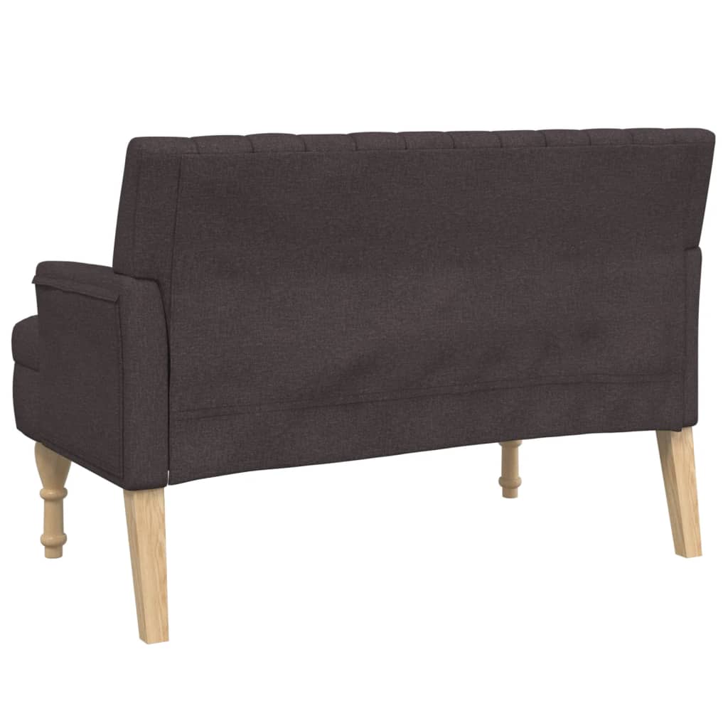 Panca con Cuscini Marrone Scuro 113x64,5x75,5 cm in Tessuto - homemem39
