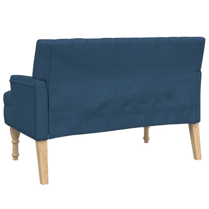 Panca con Cuscini Blu 113x64,5x75,5 cm in Tessuto - homemem39